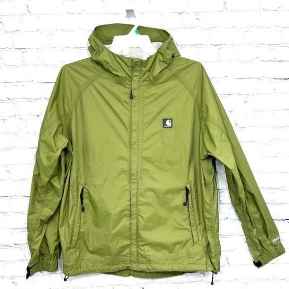 Carhartt green breathable zip up windbreaker jacket size L - Picture 1 of 6
